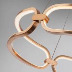 Colette LED-pendellampe, rosa gull