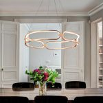 Colette LED-pendellampe, rosa gull