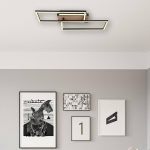 Colli LED-taklampe, bredde 49 cm, m⌀rkt tre, tre