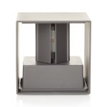 Cube utend⌀rs LED-vegglampe basaltgrå