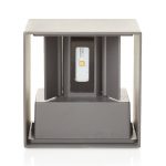 Cube utend⌀rs LED-vegglampe basaltgrå