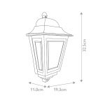 Deco Lane utend⌀rs vegglampe, svart, lykt, aluminium, IP44