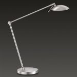 Dimbar LED-bordlampe Beatrice, matt nikkel