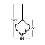 Dorchester lysekrone, krystallglass, 5 lyskilder, ⌀ 64 cm, E14