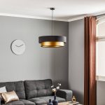 Dorina hengelampe, svart/gull ⌀ 60 cm