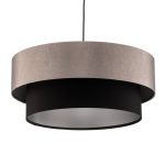 Dorina hengelampe, s⌀lv/svart ⌀ 50cm
