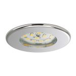 Effektiv LED-downlight Nikas IP44 krom