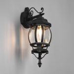 Elvo utend⌀rs vegglampe, bunnkontakt, matt svart
