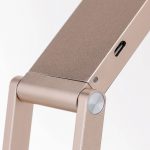 Falto LED oppladbar bordlampe, gullfarget, aluminium, justerbar