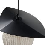 GUBI Satellite utend⌀rspendel, 57x36 cm, svart/kremhvit