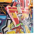 Graffiti-pendellampe med fargerikt fototrykk