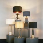 Gulvlampe Orbid, svart-gull