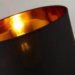 Gulvlampe Orbid, svart-gull