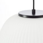 Kaizen hengelampe, lengde 105 cm, opal, 3-lys glass/metall