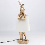 Kare Animal Rabbit bordlampe gull/hvit