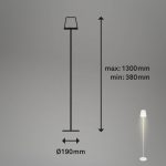 Kiki LED-gulvlampe, 3000K, hvit, IP44