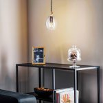 Klar designerpendellampe i glass Unika, 10.5 cm
