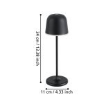 LED-bordlampe Mannera med batteri, svart