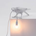 LED-dekoterrasselampe Bird Lamp, leker hvit