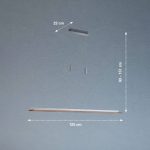 LED-hengelampe Shine-Wood, eik/nikkel, 125 cm, CCT