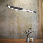 LED-pendel Bridge, svart/nikkel-farget, lengde 95 cm