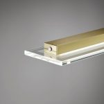 LED-pendellampe Tenso, messingfarget, lengde 100 cm, CCT