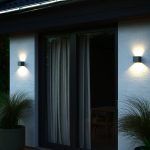 LED utend⌀rs vegglampe Milda kubi, antrasitt, opp/ned, aluminium