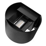 LED utend⌀rs vegglampe Milda, svart, opp/ned, aluminium