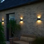 LED utend⌀rs vegglampe Milda, svart, opp/ned, aluminium