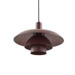 Lindby Elorri hengelampe, brun, metall, ⌀ 38 cm