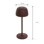 Lindby LED-bordlampe Arietty, brun, aluminium, 27 cm, IP54