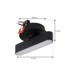 Lindby LED-innfellingslampe Eldrin, svart, lyslist, 13,1 cm