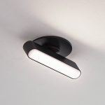Lindby LED-innfellingslampe Eldrin, svart, lyslist, 13,1 cm