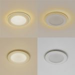 Lindby LED innfellingslampe Toka, 6,5 W, hvit, plast, CCT