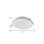 Lindby LED innfellingslampe Toka, 6,5 W, hvit, plast, CCT