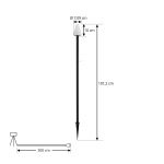 Lindby LED jordspydlys Selinda, svart, h⌀yde 100 cm