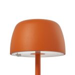 Lindby LED oppladbar bordlampe Arietty, oransje, aluminium, ⌀ 10,5 cm