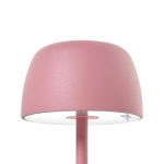 Lindby LED oppladbar bordlampe Arietty, rosa, aluminium, ⌀ 10,5 cm