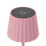 Lindby LED oppladbar bordlampe Esali, rosa, aluminium, 11 cm