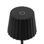 Lindby LED oppladbar bordlampe Esali, svart, aluminium, 11 cm