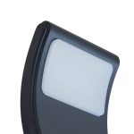 Lindby LED utend⌀rs LED-vegglampe Radane, m⌀rkegrå, kantet, IP54