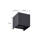 Lindby LED utend⌀rs vegglampe Nivar, kantet, svart, metall