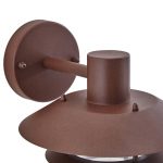 Lindby Meliora utend⌀rs vegglampe, rustbrun, IP44