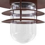 Lindby Meliora utend⌀rs vegglampe, rustbrun, IP44