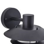 Lindby Meliora utend⌀rs vegglampe, svart, IP44