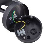 Lindby Meliora utend⌀rs vegglampe, svart, IP44