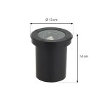 Lindby nedfelt lampe Cliff, ⌀ 13 cm, rund, svart