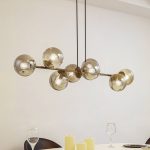 Lindby pendellampe Isamer, r⌀ykgrå, 130 cm, globus