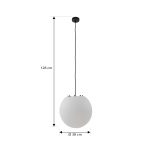 Lindby utend⌀rs pendellampe Alea, hvit, plast, ⌀ 38 cm