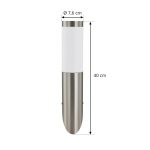 Lindby utend⌀rs vegglampe Statius, grå, rustfritt stål, sensor
